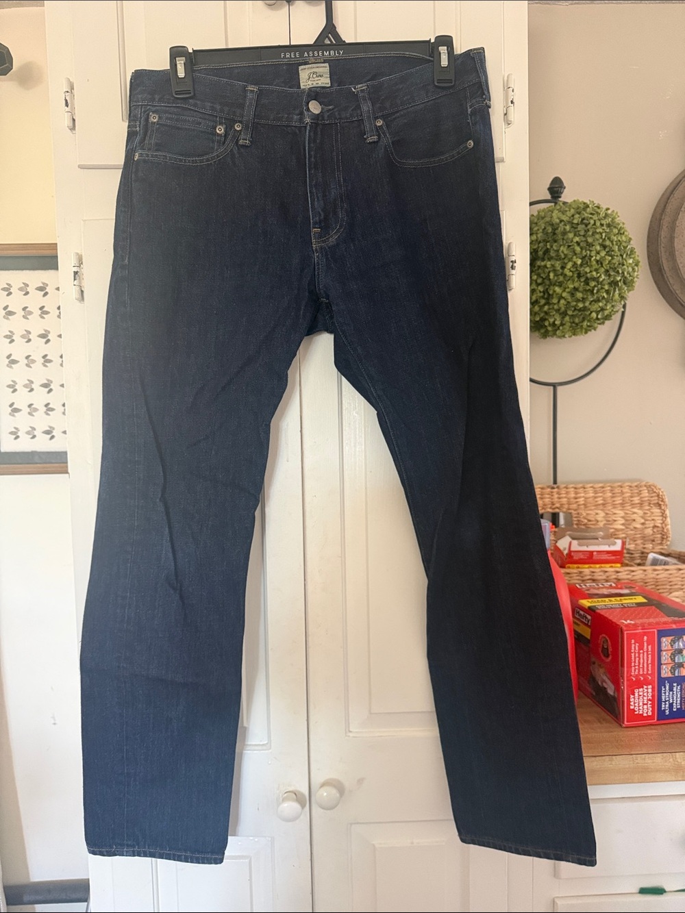J. Crew Dark Indigo Straight-Leg Jeans